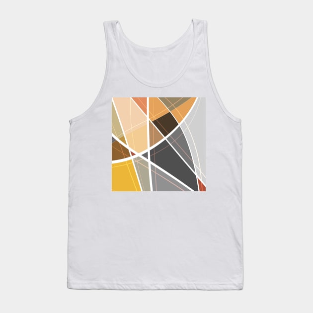 "Untitled" - Colorful Tonal Abstract Shapes Colored In Digital Artwork Tank Top by pngrktes-art